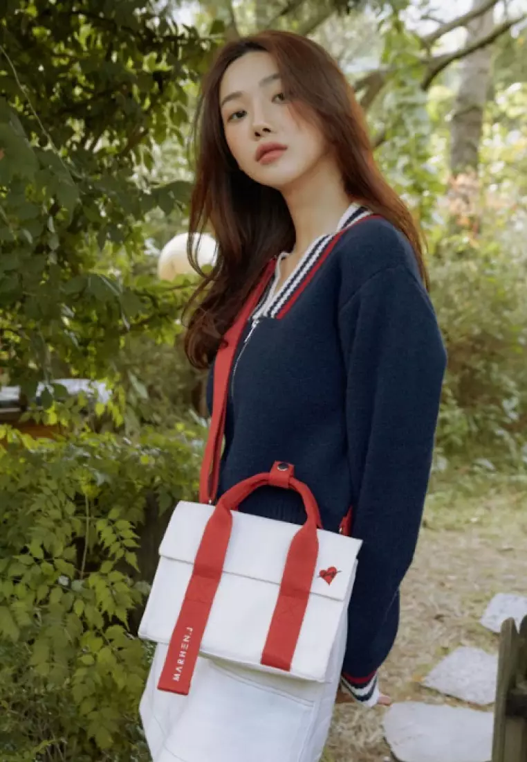 ROY NANO Canvas Crossbody Bag Heart Signal