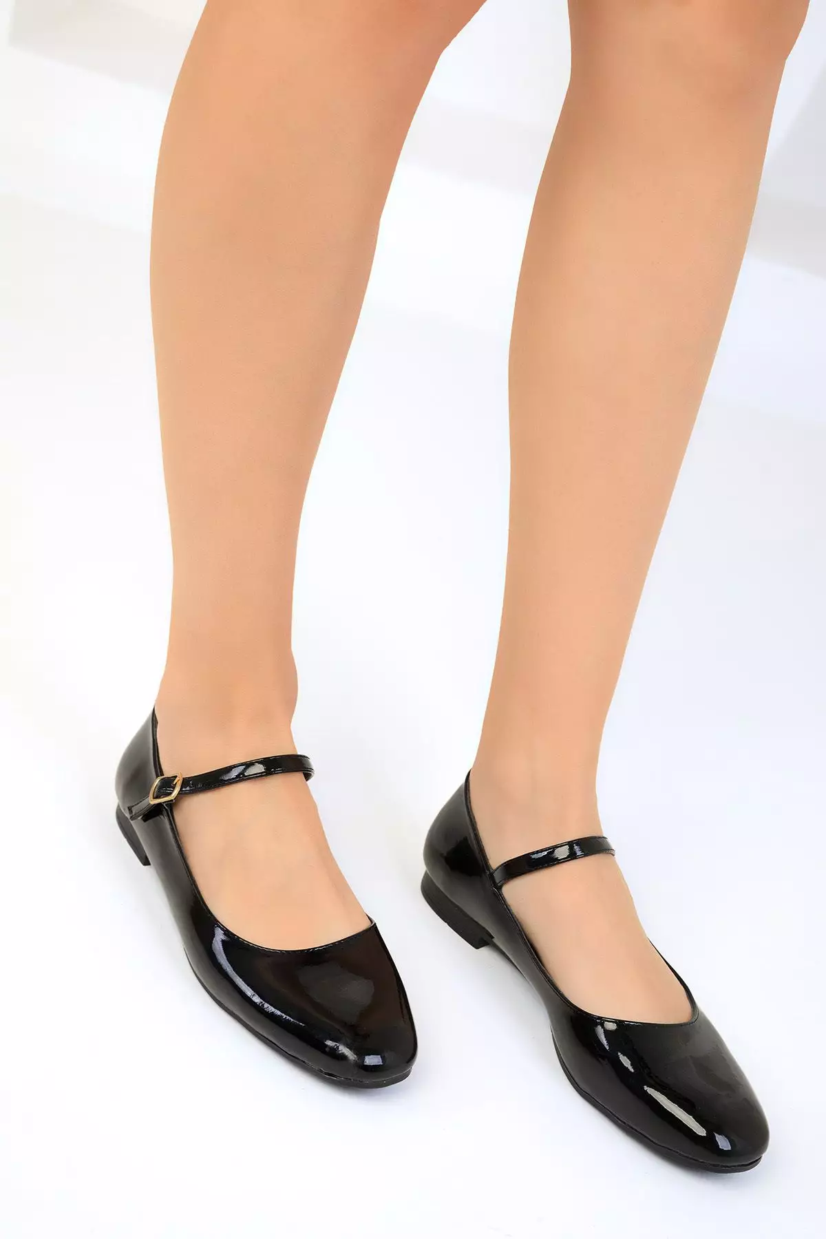Faux Patent Leather Flats
