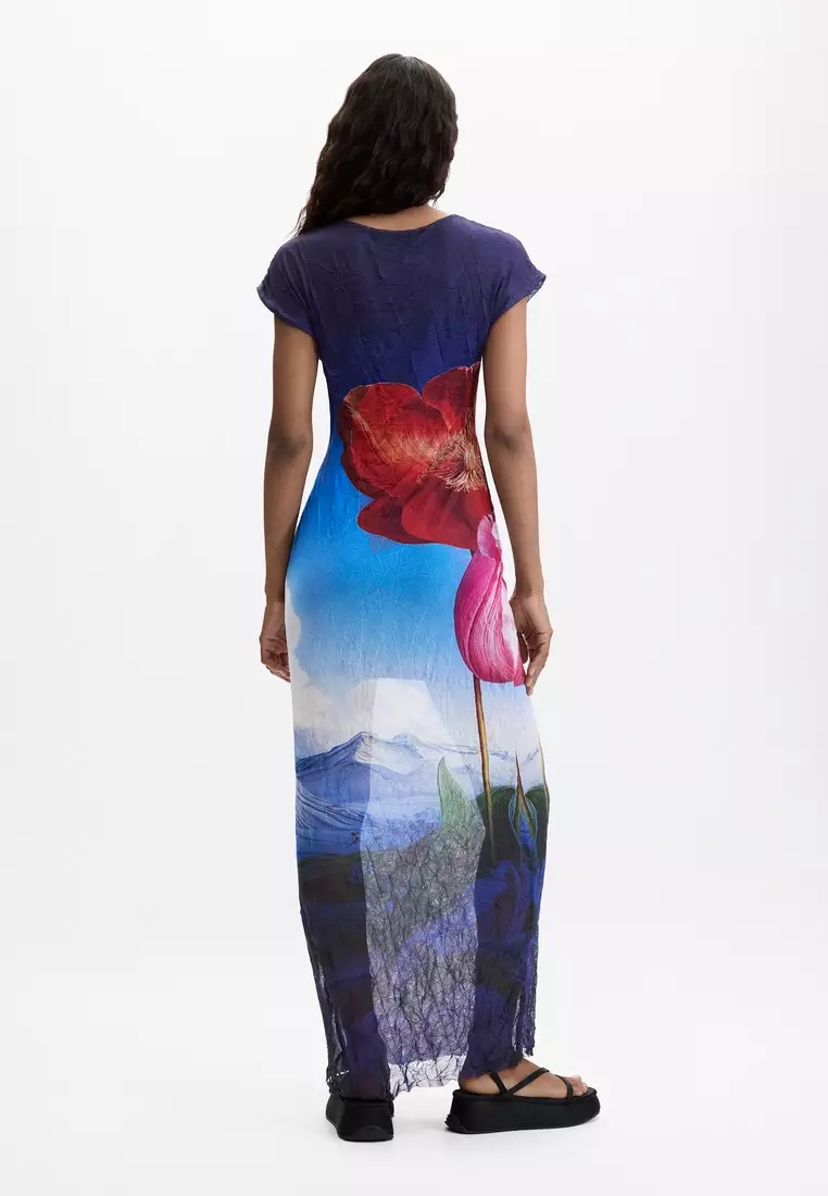 Printed Short-Sleeve Dress