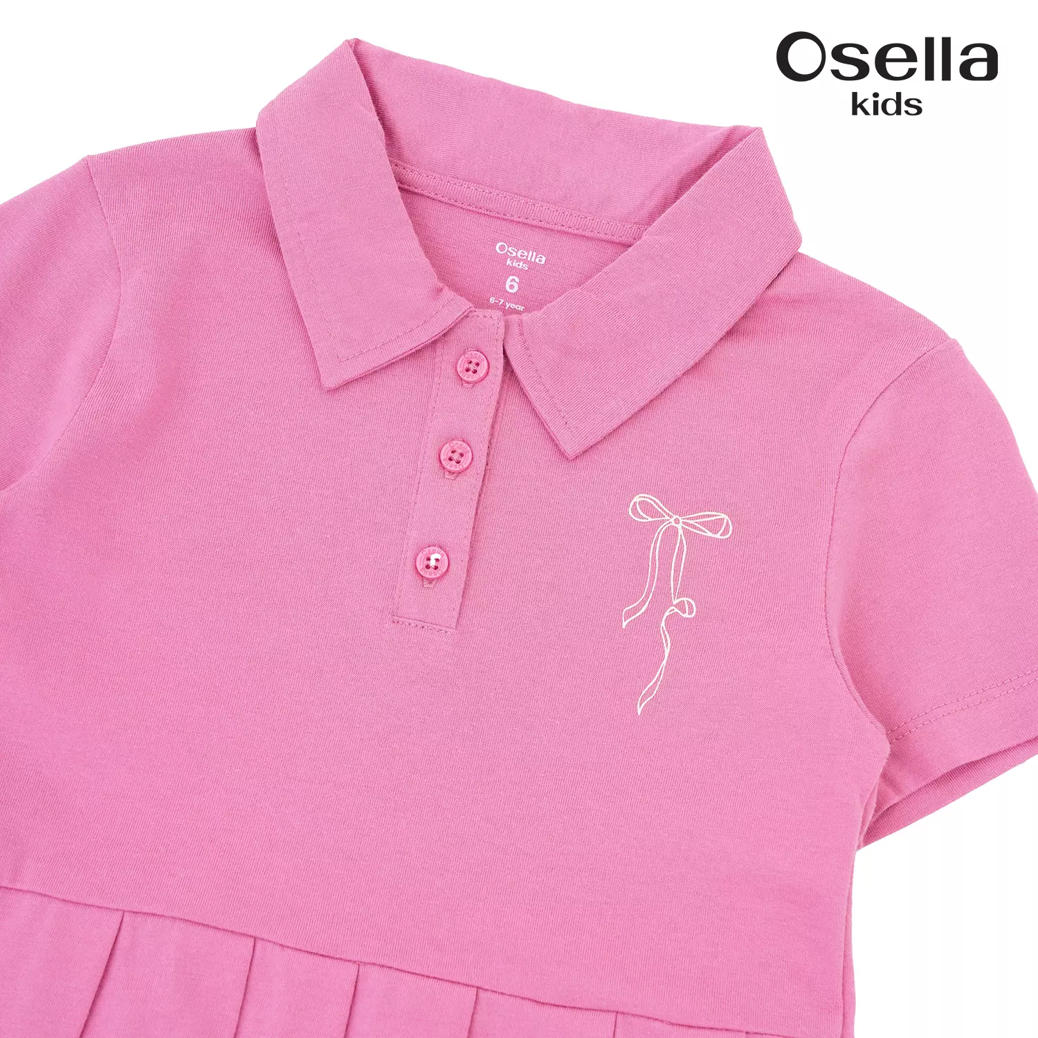 Osella Ribbon Top With Pleats 2336500513 | Atasan Ruffle Lengan Pendek Anak Perempuan