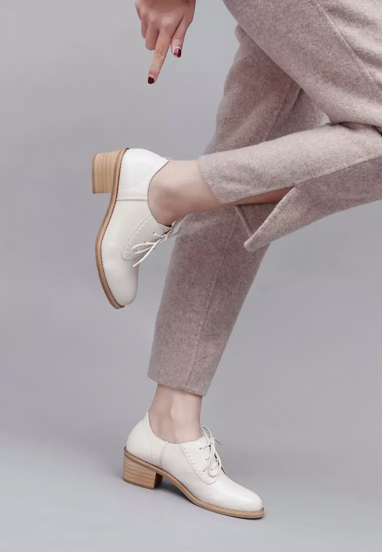 仿皮繫帶中跟鞋 TE-A160-2