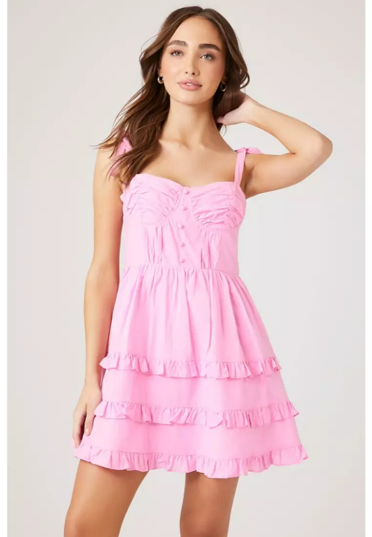 Buy FOREVER 21 Tiered Ruffle Bustier Mini Dress 2024 Online