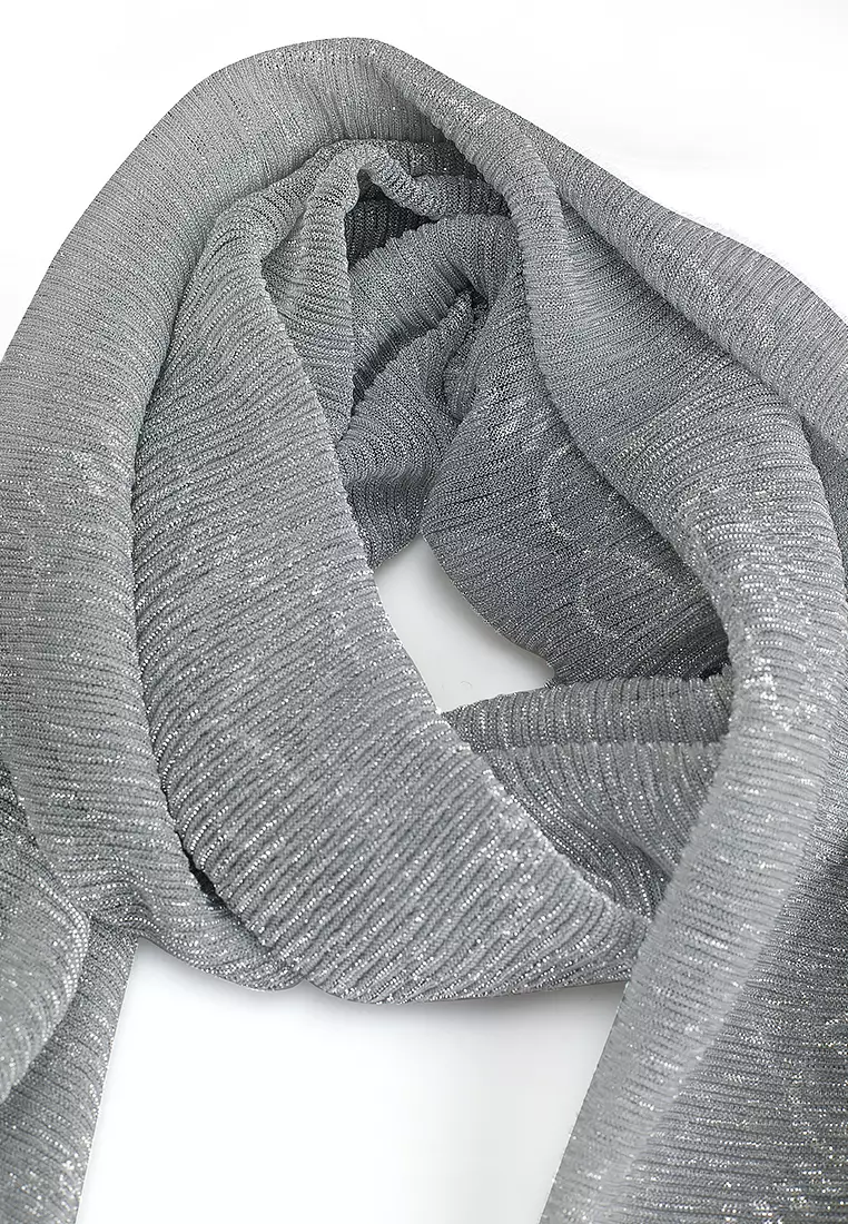 Mettaly Pleated Knitted Scarf