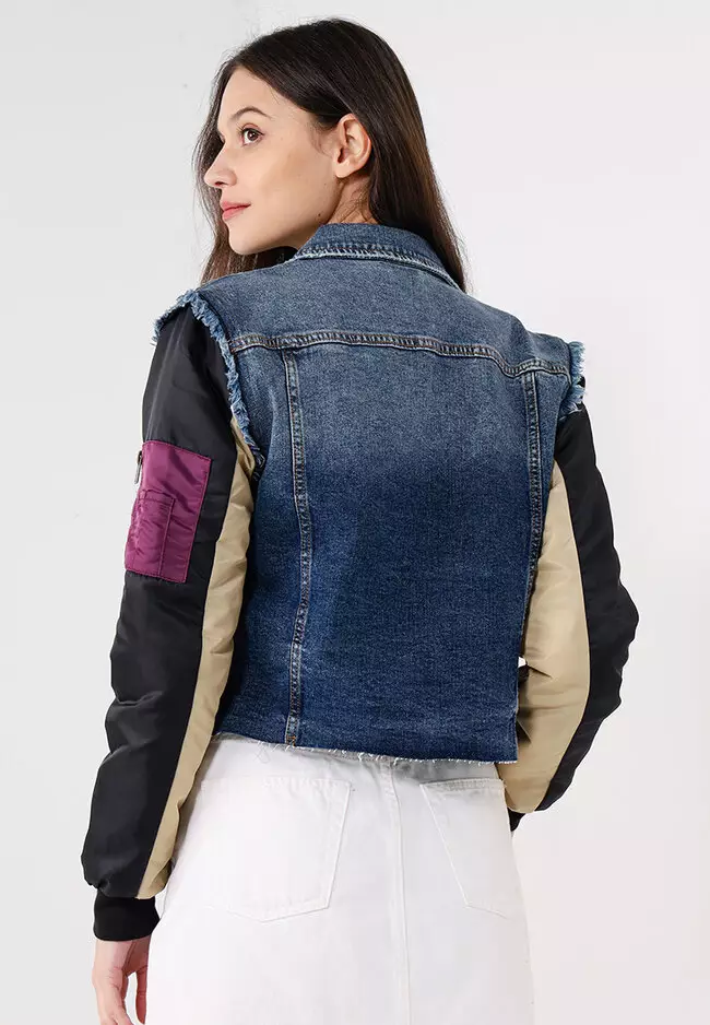 Hybrid discount denim jacket