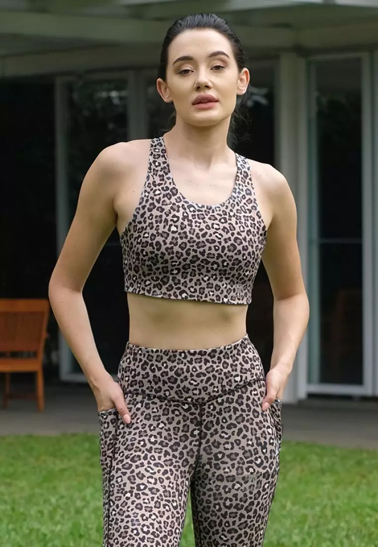 Fitwear - Sportbra Olahraga Wanita ANASTASIA [CROSS PLAIN] - CHEETAH