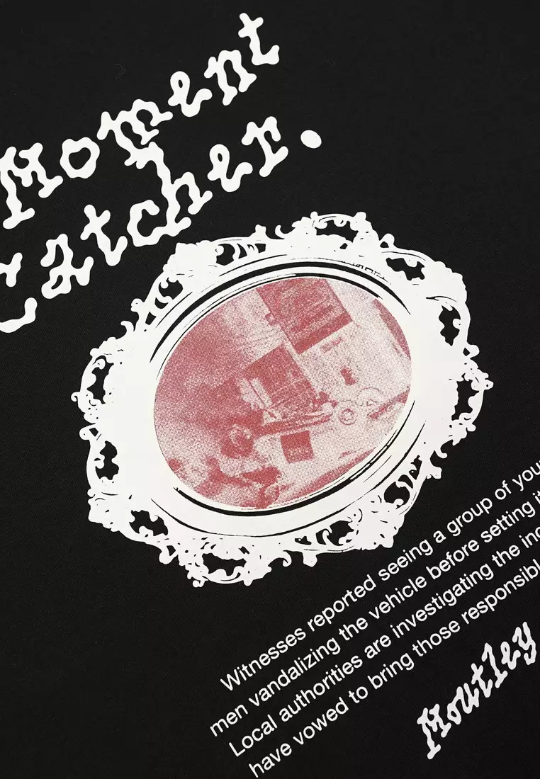 Moutley Men's T-Shirt Short Sleeve Oversized Fit Cotton 16s a Moment Catcher OL-050125