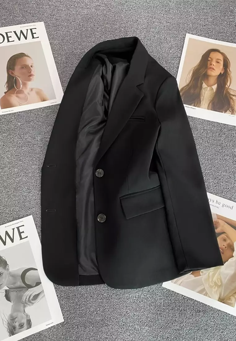 2025 Autumn Korean Style New Loose Straight Jacket CA25102418BK