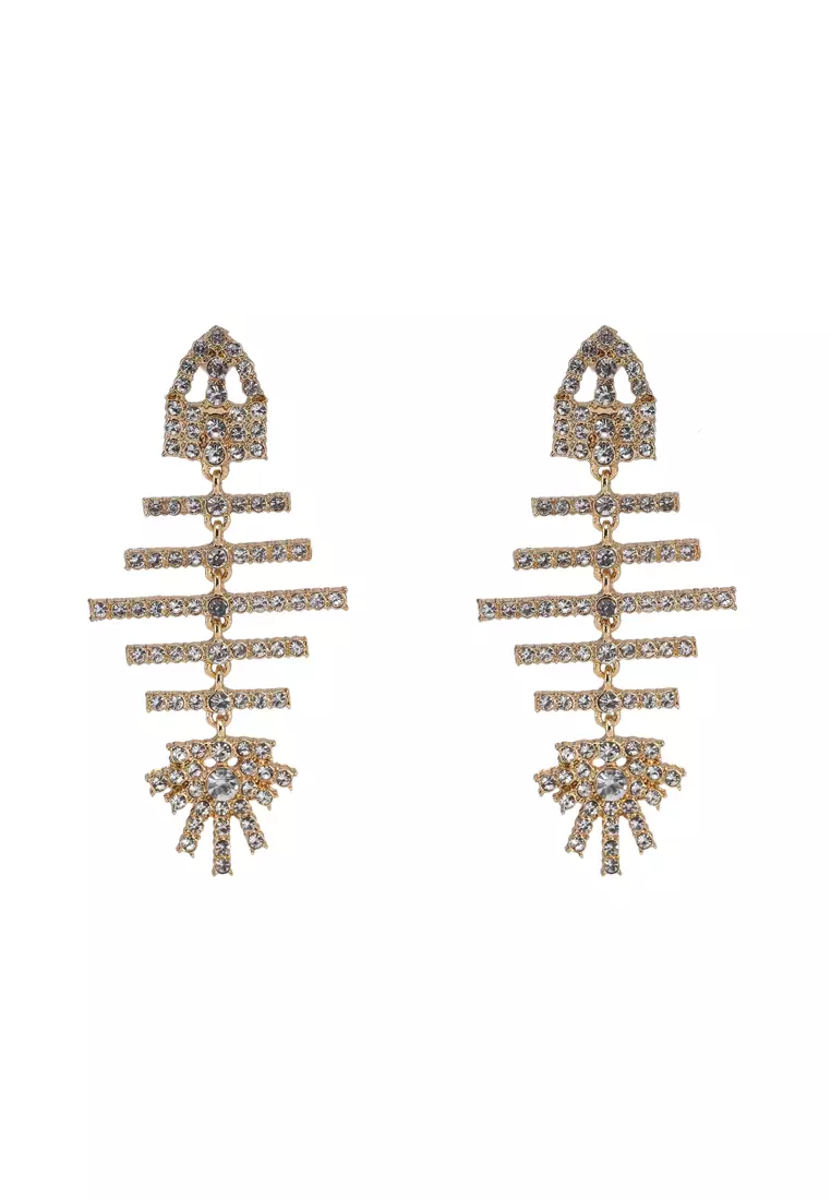 Ysl fish outlet bone earrings