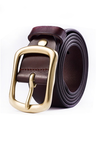 Twenty Eight Shoes brown VANSA Fashion Leather Pin Buckle Belt  VAM-Bt020A E86E3AC1AE9680GS_1
