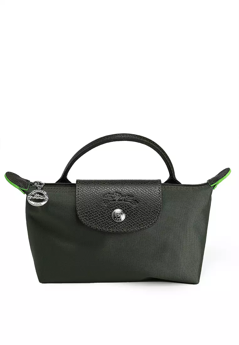 バッグ・カバンその他 Longchamp Le Pliage Original green clutch bag Le Pliage Original Pouch with handle Green - Recycled canvas