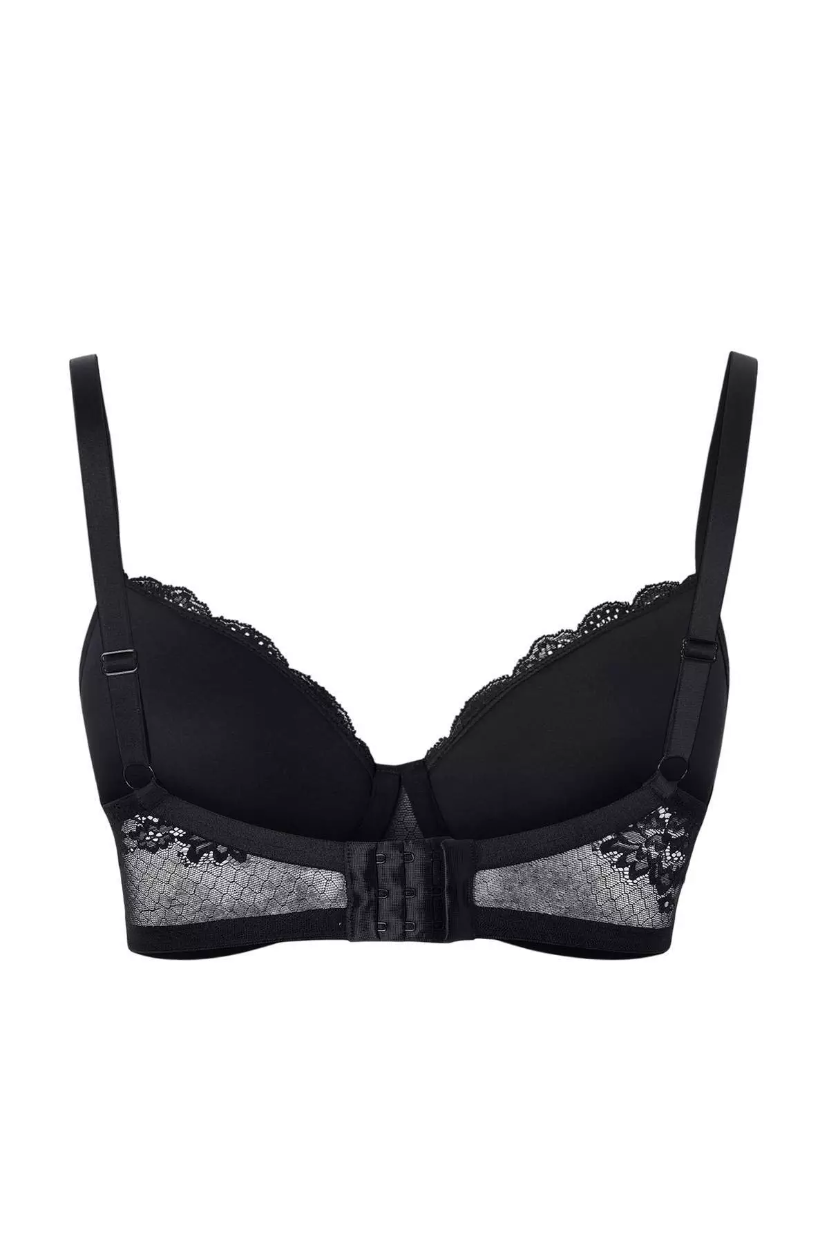 Black Lace Pack Large Size Bra With Fixed Foam Pads Tbbss26Cw00005