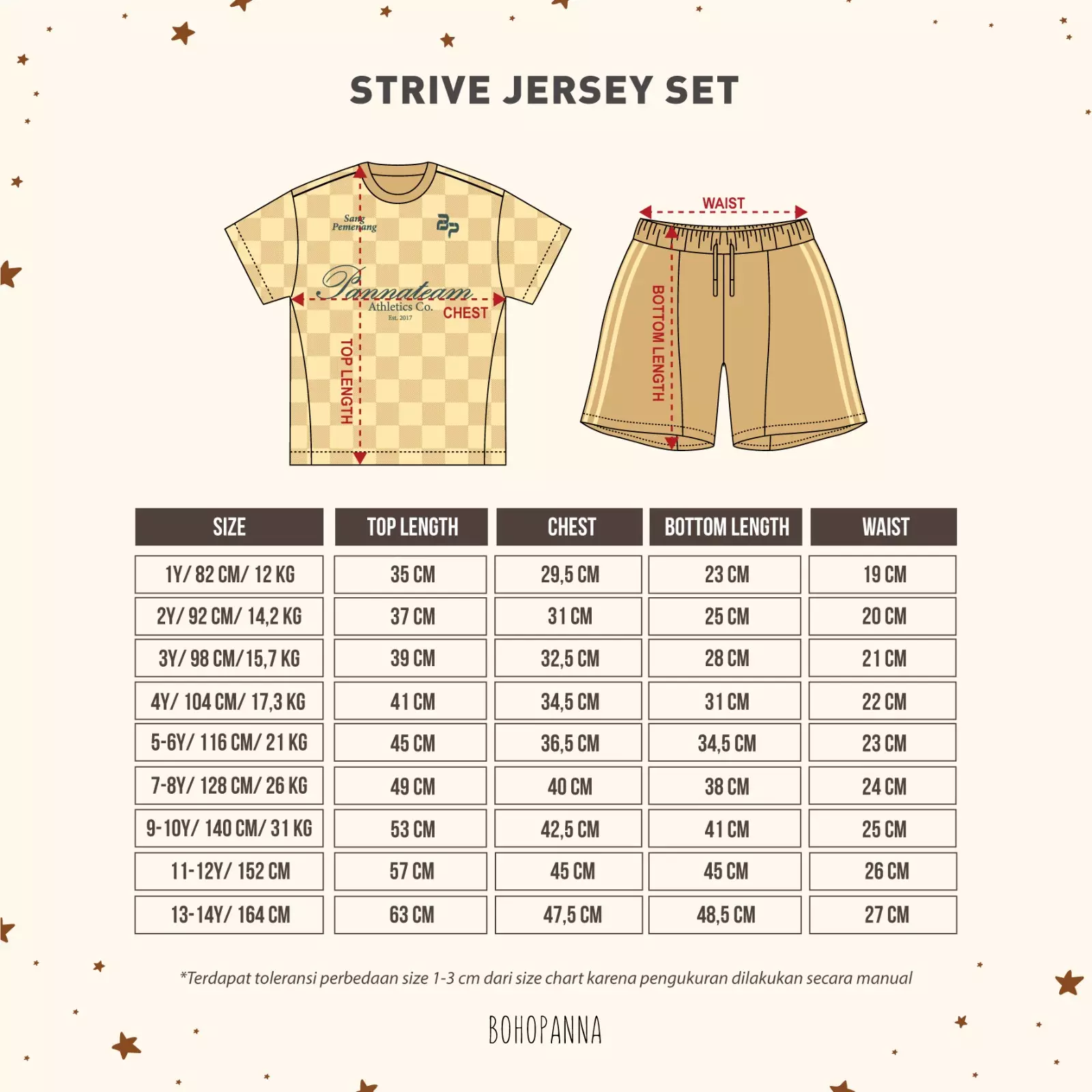 BOHOPANNA - STRIVE JERSEY SET - SETELAN ANAK - SPORTS CLUB