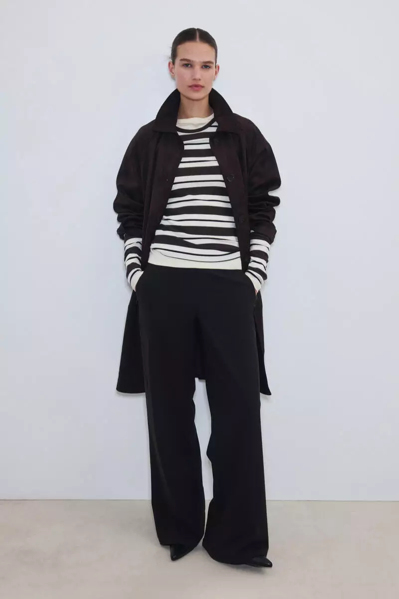 Four-way Stretch Wide Trousers
