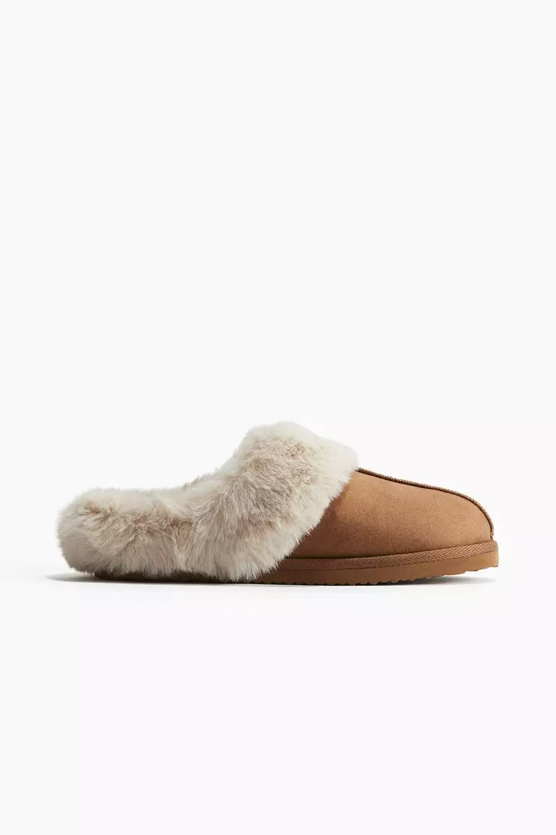 Warm-lined slippers