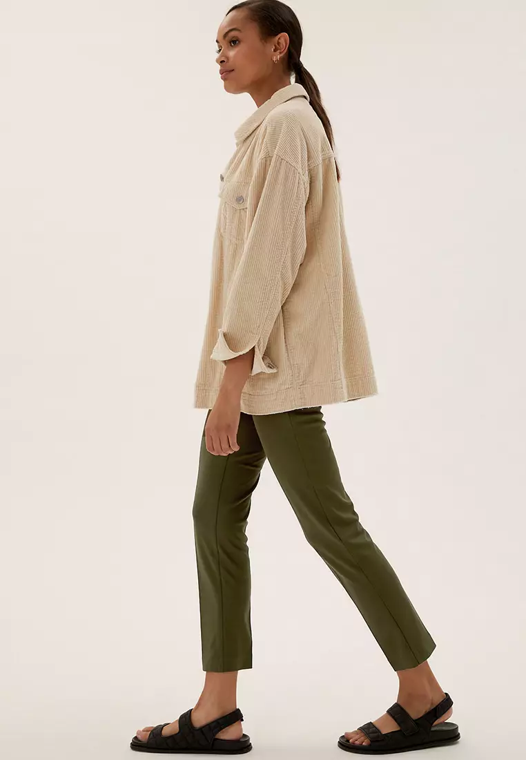 Jersey Slim Fit Ankle Grazer Trousersâ