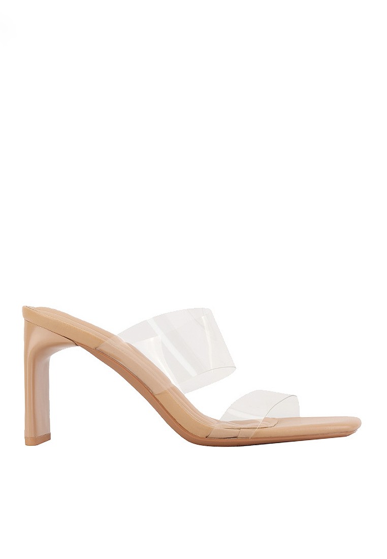 VANSA Simple Design Microfiber Leather High Heeled Sandals VSW-S67438
