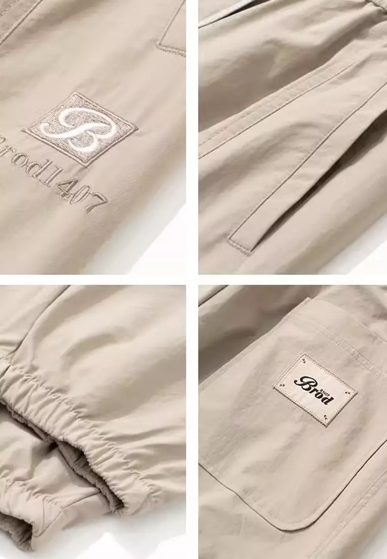 抽繩休閒束腳褲