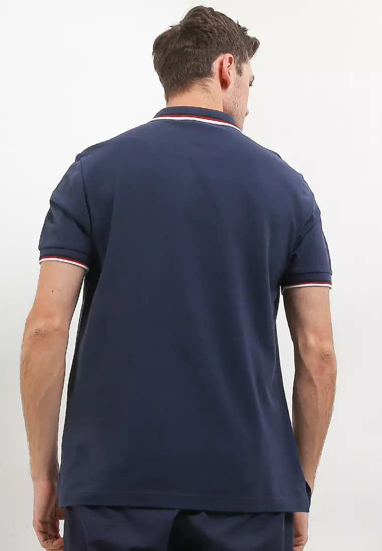 Daumier Stripe Flatknit Polo Shirt