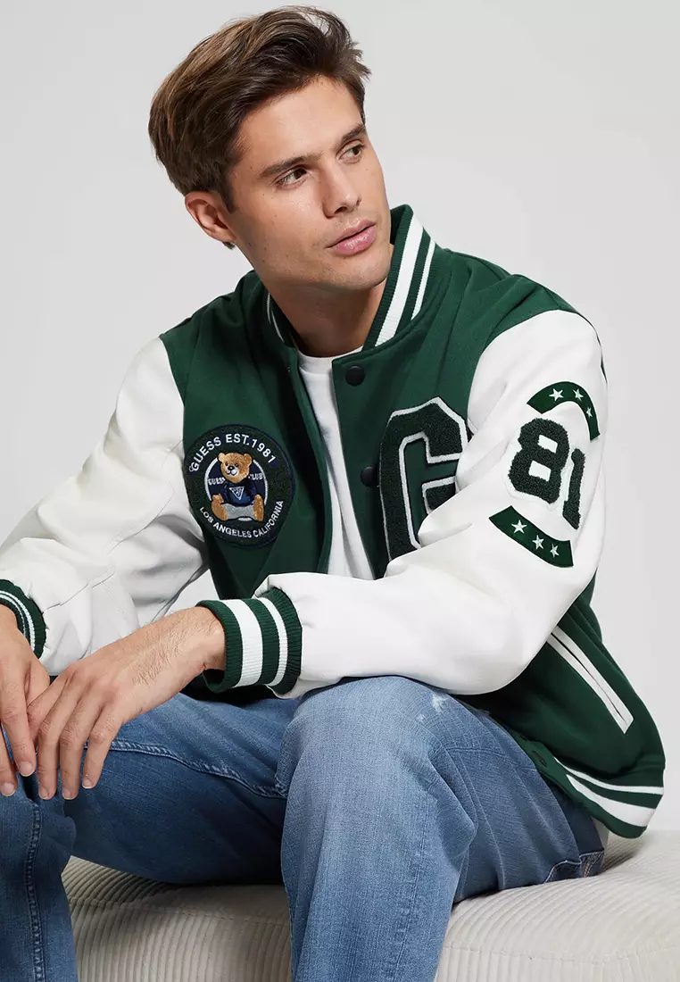 Guess white jacket mens discount