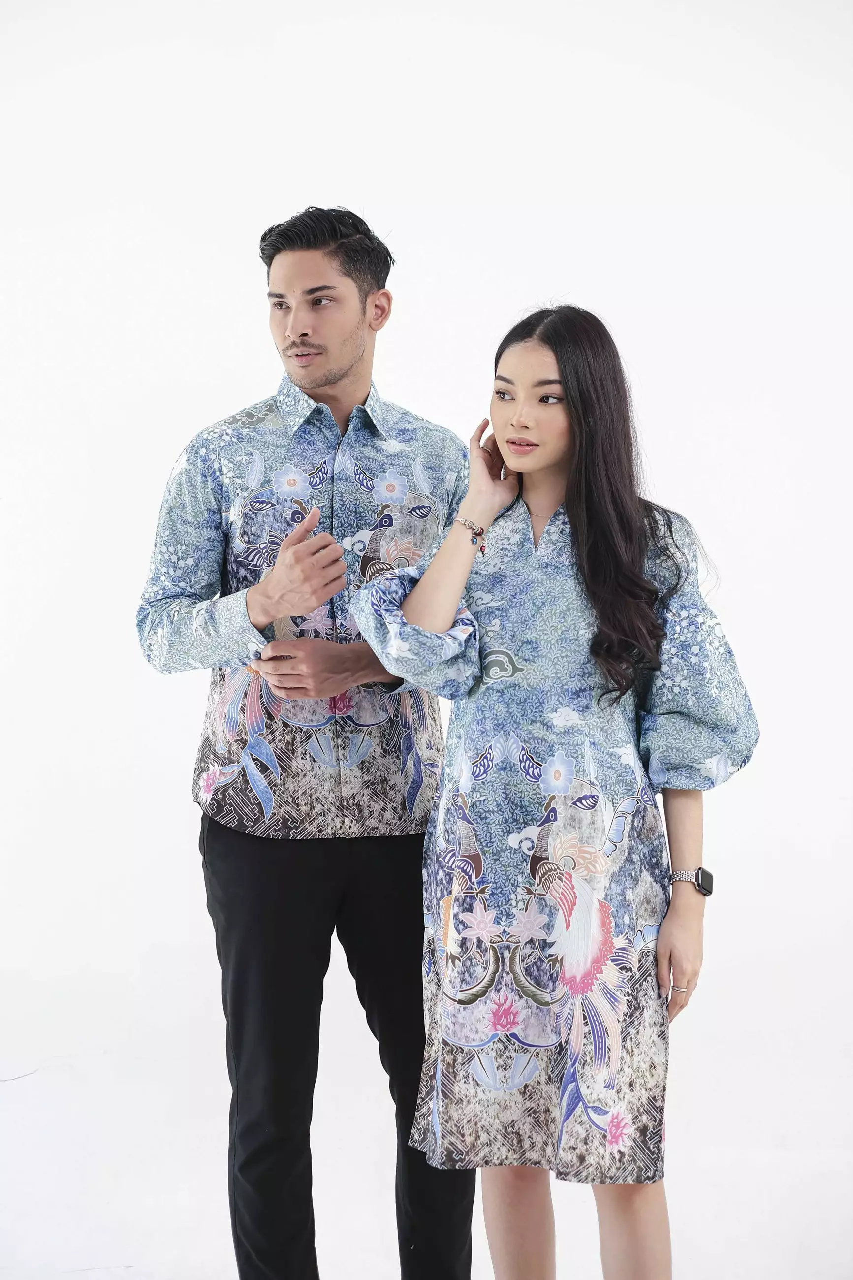 Arkanza Tosca  Pria Kemeja Panjang Slim Fit Digital Print