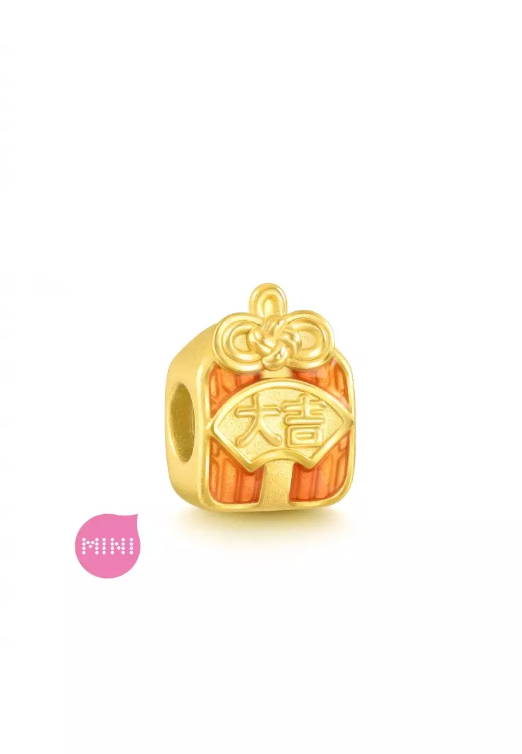 999 24K Solid Gold Blessings & Culture Auspicious Omamori Amulet Luck Fortune Charm 93822C (Bracelet not included)