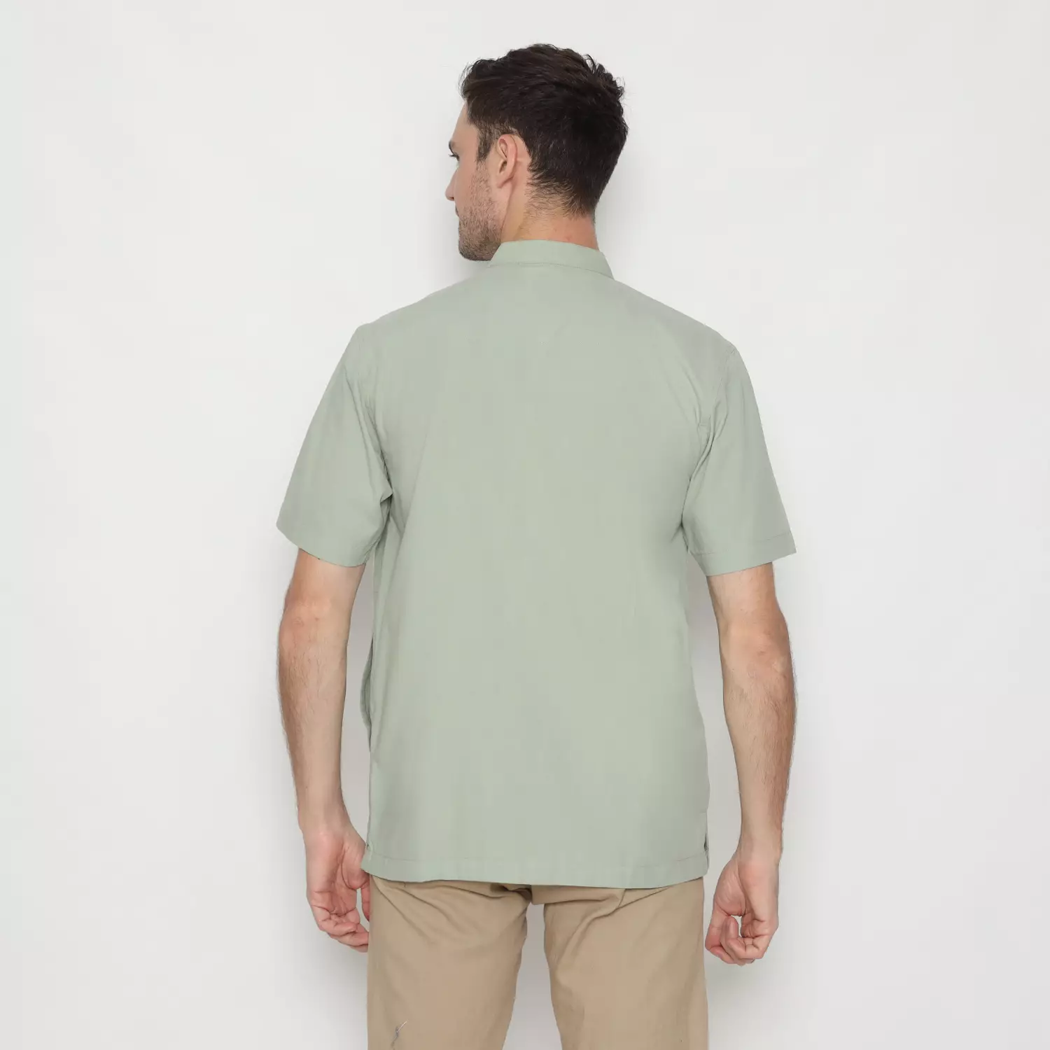 Platini Kemeja Koko Pria Lengan Pendek Katun 931318.52 SAGEGREEN