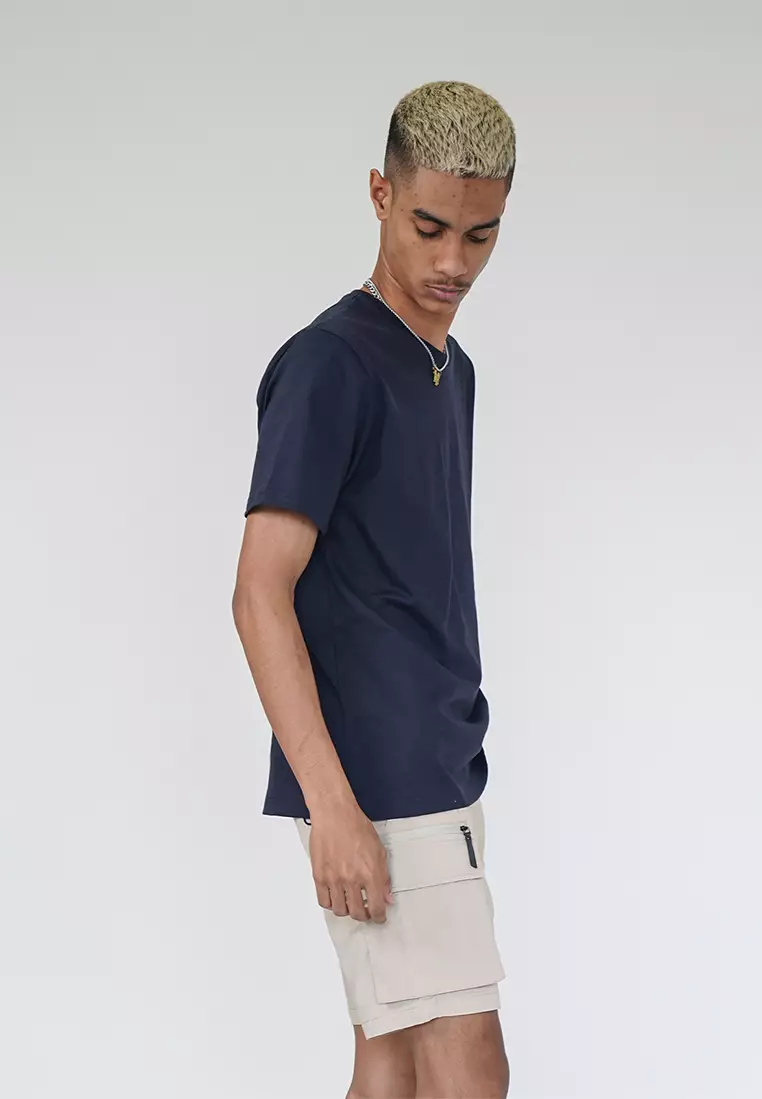 CELCIUS Kaos Basic Lengan Pendek LIN001297C Navy