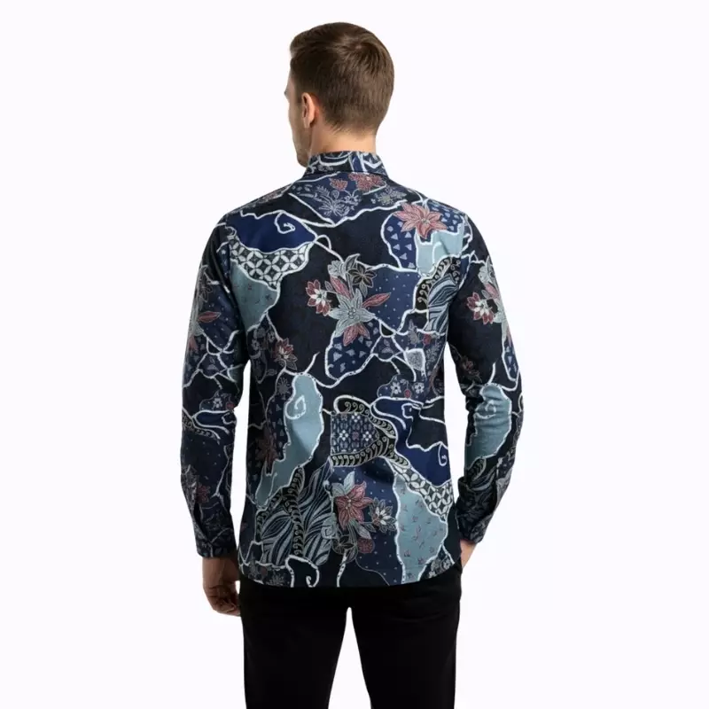  Kemeja Batik Pria - Bhatara Batik Zafran - Atasan Kemeja Batik Lengan Panjang