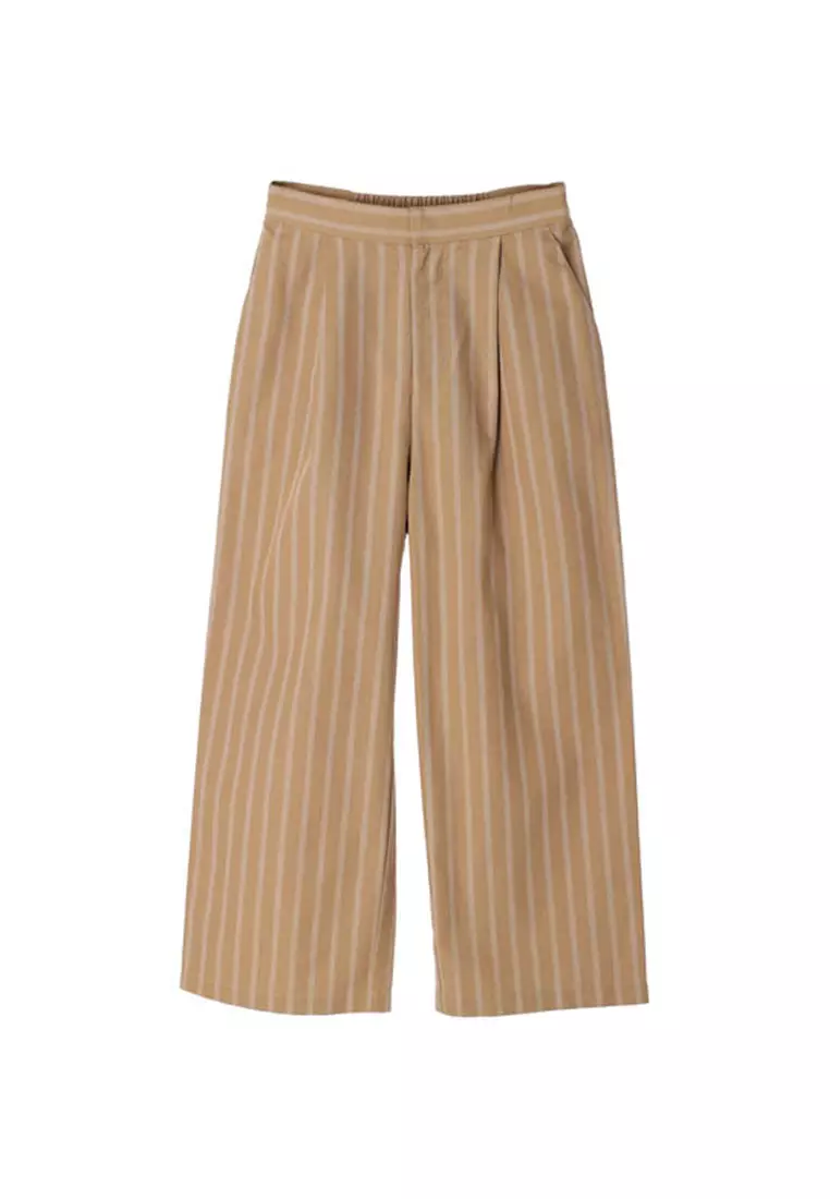 Green Parks - Tsuji Cotton Linen Blend Tuck Pants Stripe