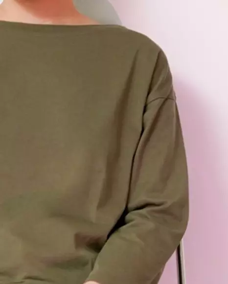 Matsuda Kaos Oversize Polos Wanita Lengan Panjang T Shirt Olive