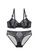W.Excellence black Premium Black Lace Lingerie Set (Bra and Underwear) 685D7US9790DEBGS_1