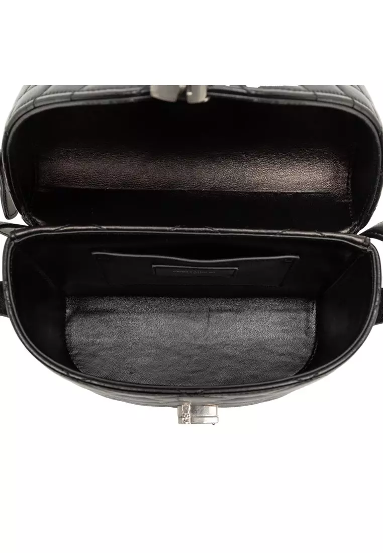 Pre-Loved Saint Laurent Quilted Lambskin Monogram June Box Bag
