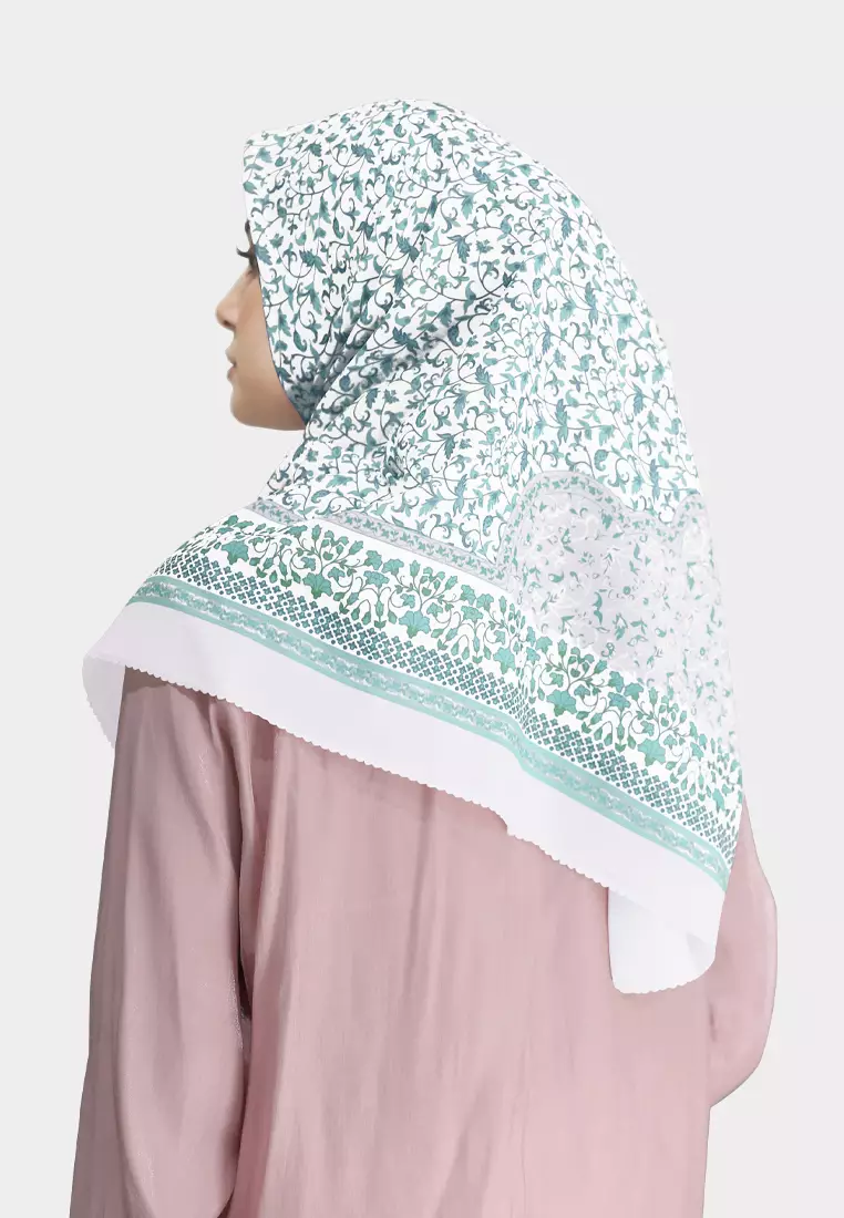 Zelena - Zalika Scarf | Hijab Segiempat Motif Printed - Blue