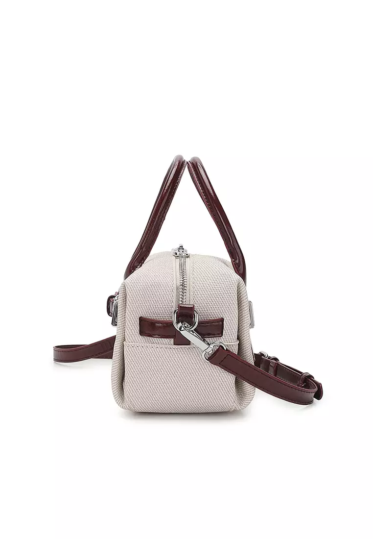 Women's Top Handle Bag / Sling Bag / Crossbody Bag / Shoulder Bag (Tas Tangan Wanita / Tas Selempang Wanita / Tas Bahu Wanita) - Putih