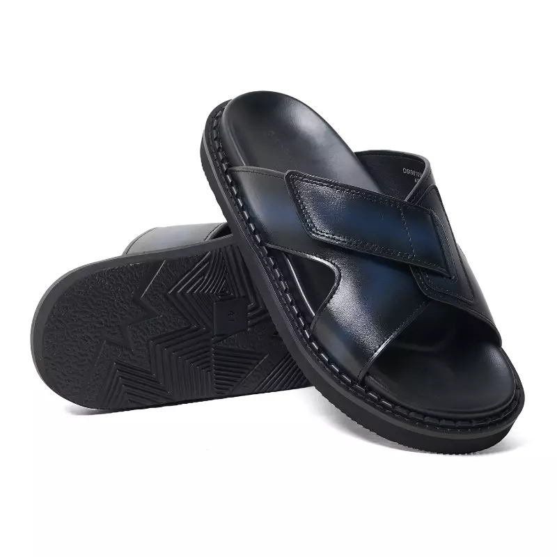 Sandal Kulit Pria Gino Mariani Arza Navy