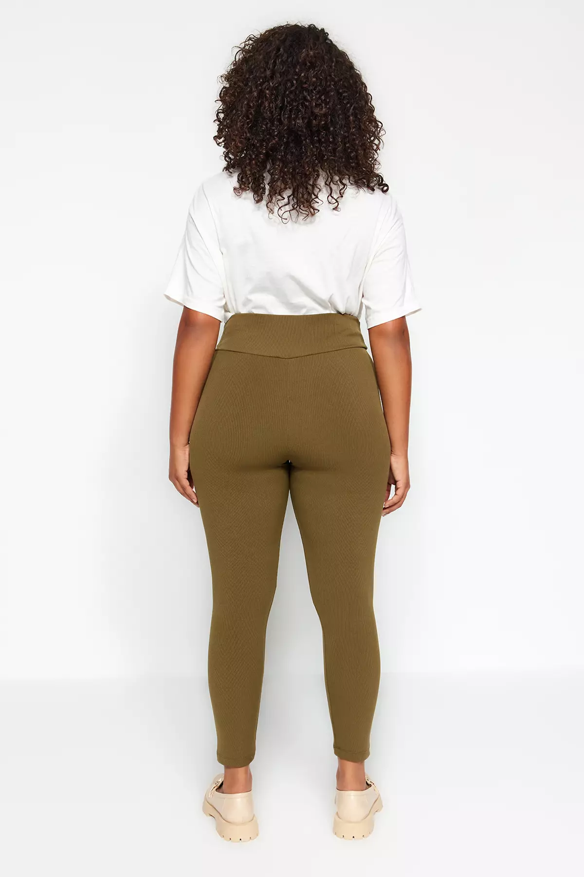 Plus size khaki outlet leggings