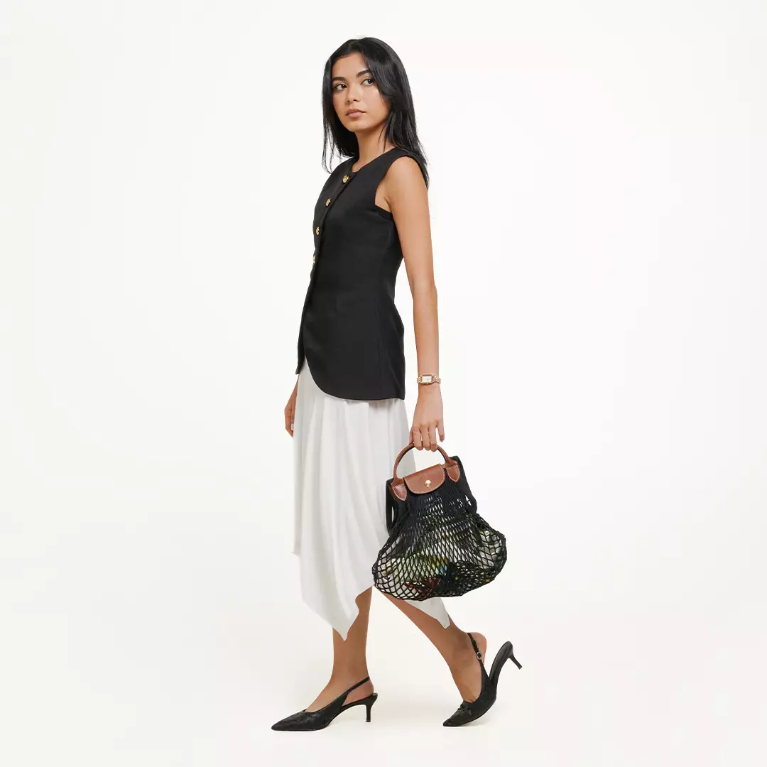 Le Pliage Filet Mesh Bag L - Black