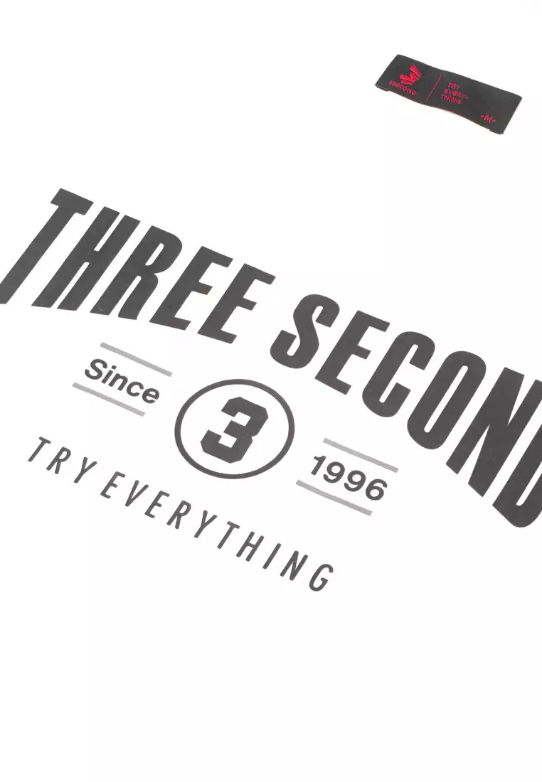 3Second Men's T-Shirt Short Sleeve Davinci Cotton Lightweight 1996 Script C400324