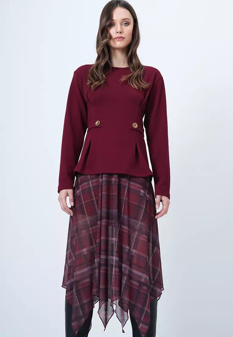 Buttoned Pleated Blouse