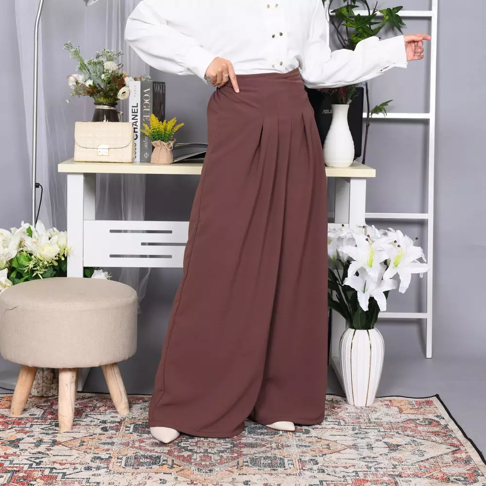 Lidya Wide Leg Pants - Soft Mahogany M19990 R45S2