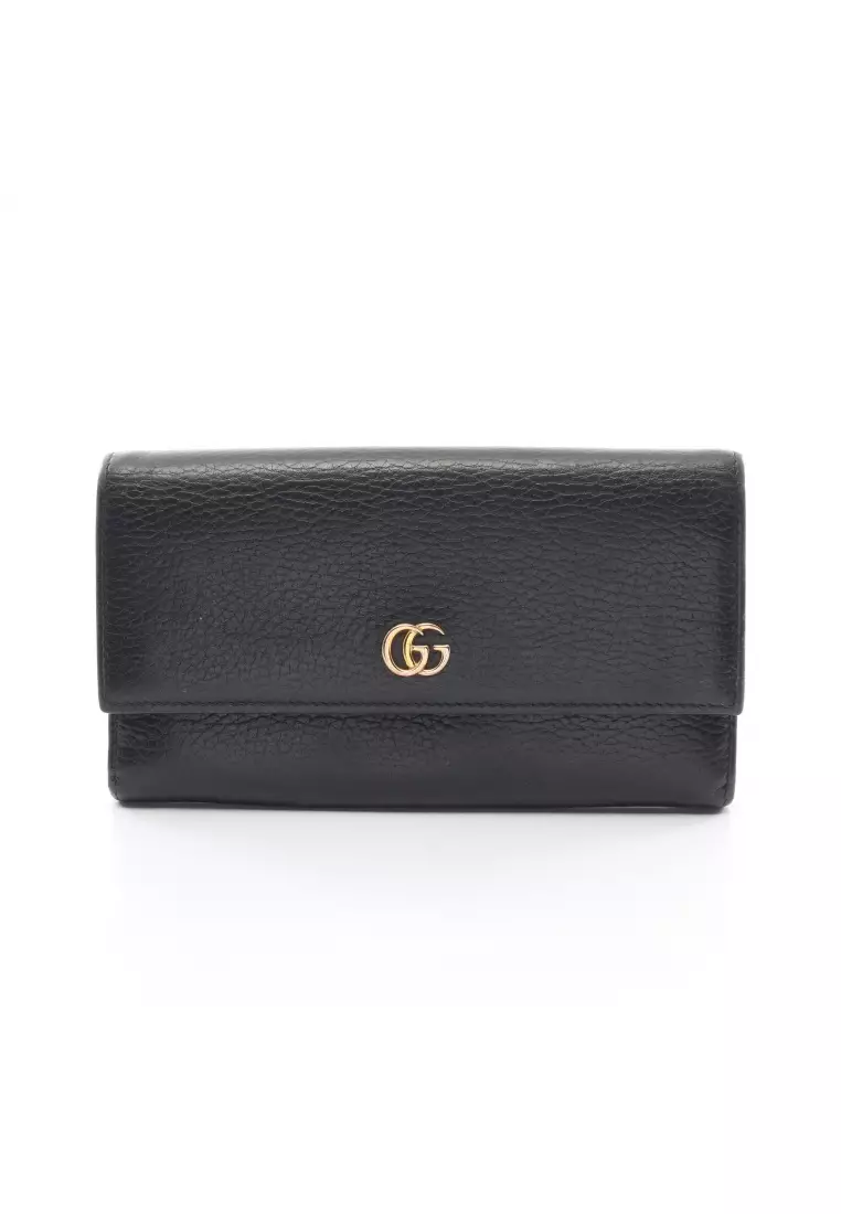 Gucci Marmont Textured-leather Coin Purse - Black