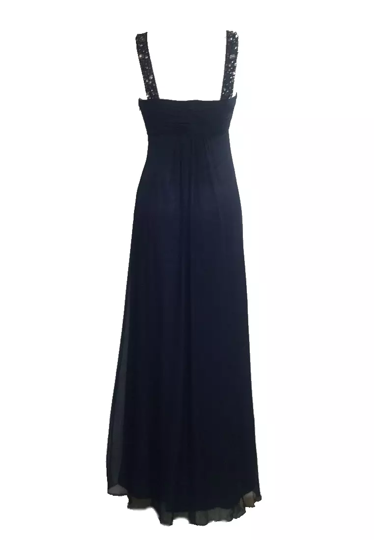 Romantic Effortless Silk Chiffon Beaded Evening Dress