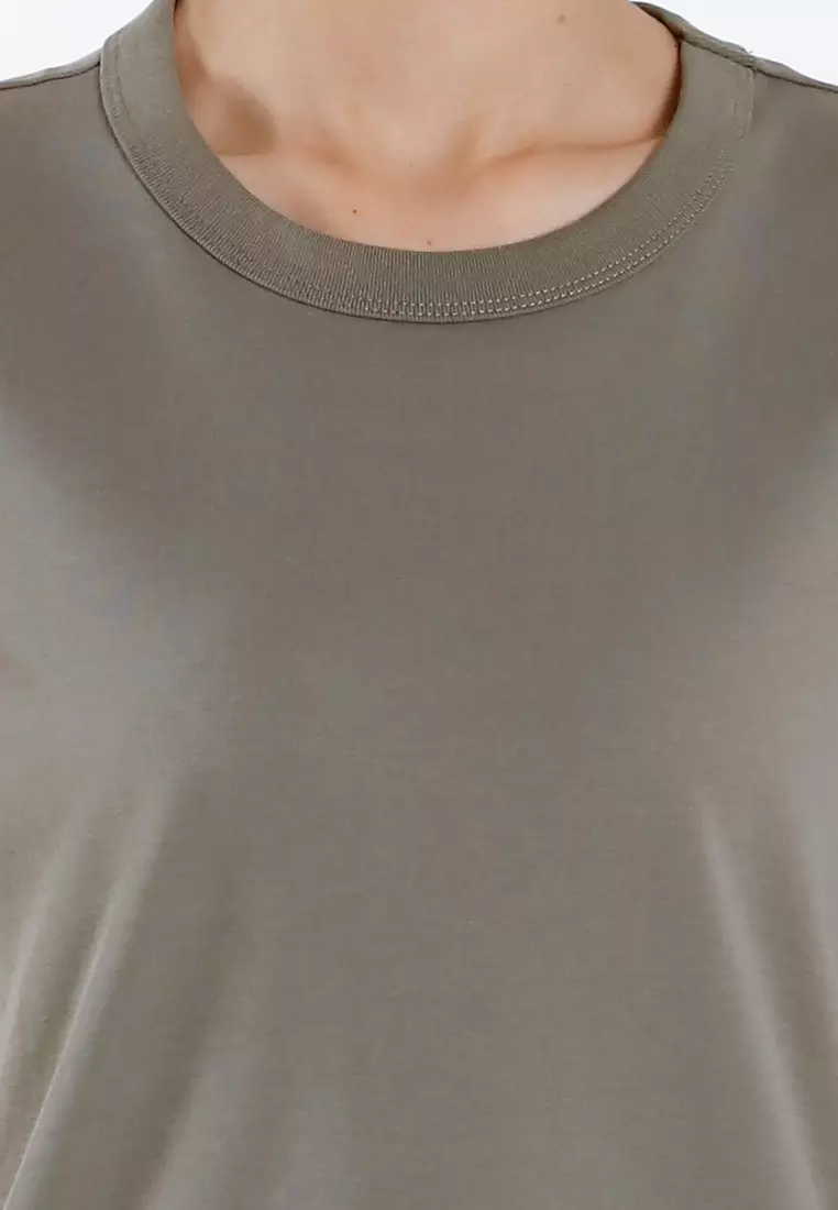 Forest Ladies Premium Cotton Round Neck Tee | Baju T Shirt Perempuan - 822435-48Olive