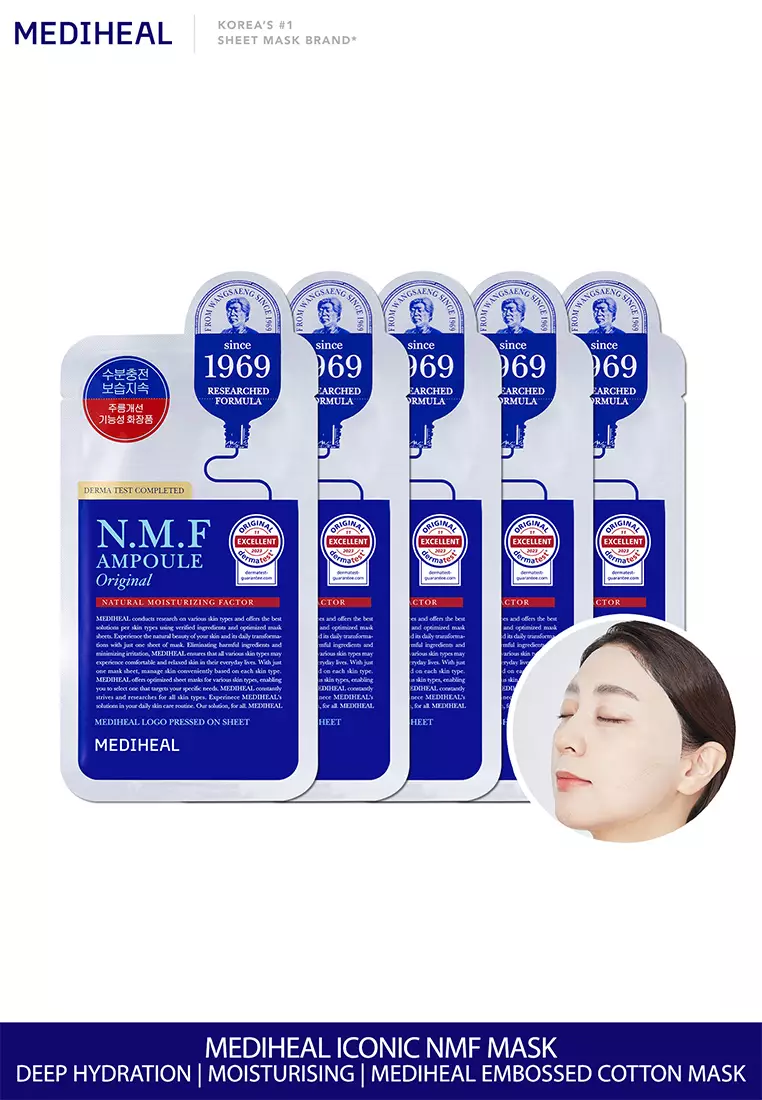 The NMF Ampoule Mask Sheet Pack - Original, Moisturizing [5 sheets x27ml - no box], NEW