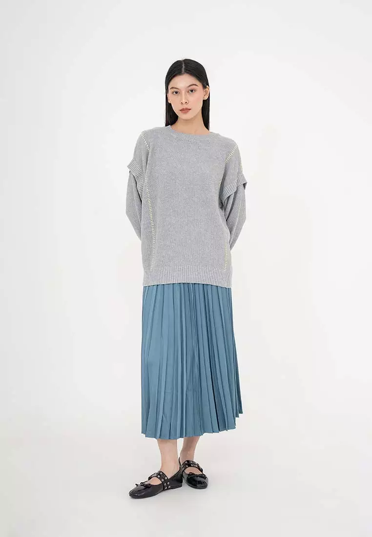 Earth Music & Ecology - Jura Contrast Stitch Knit