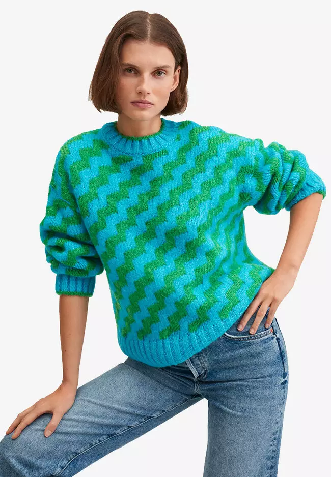 Mango blue sweater store