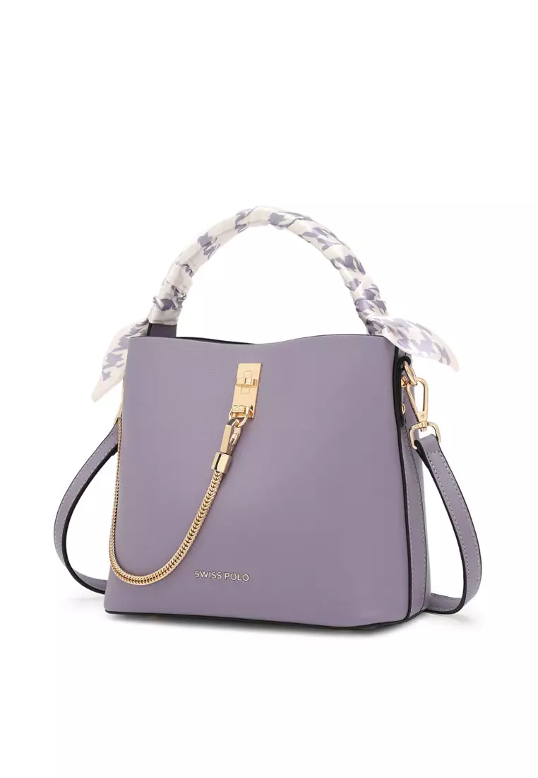 Women's Chain Top Handle Bag / Sling Bag / Crossbody Bag / Shoulder Bag - Purple