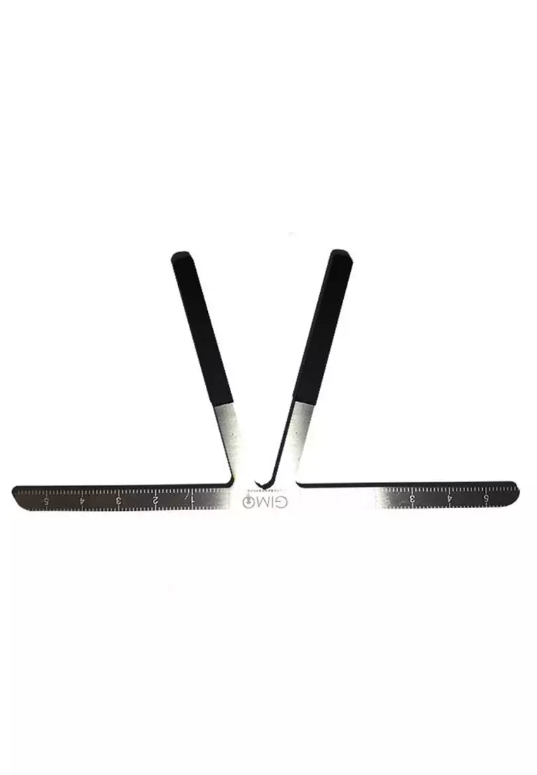 Penggaris Alis Eyebrow Ruler Measure Shaping Tool Perfect Fit Material Stainless Steel - Silver