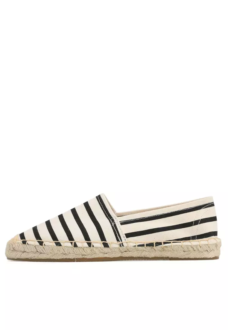 Contrast Stripes Canvas Espadrilles HB5