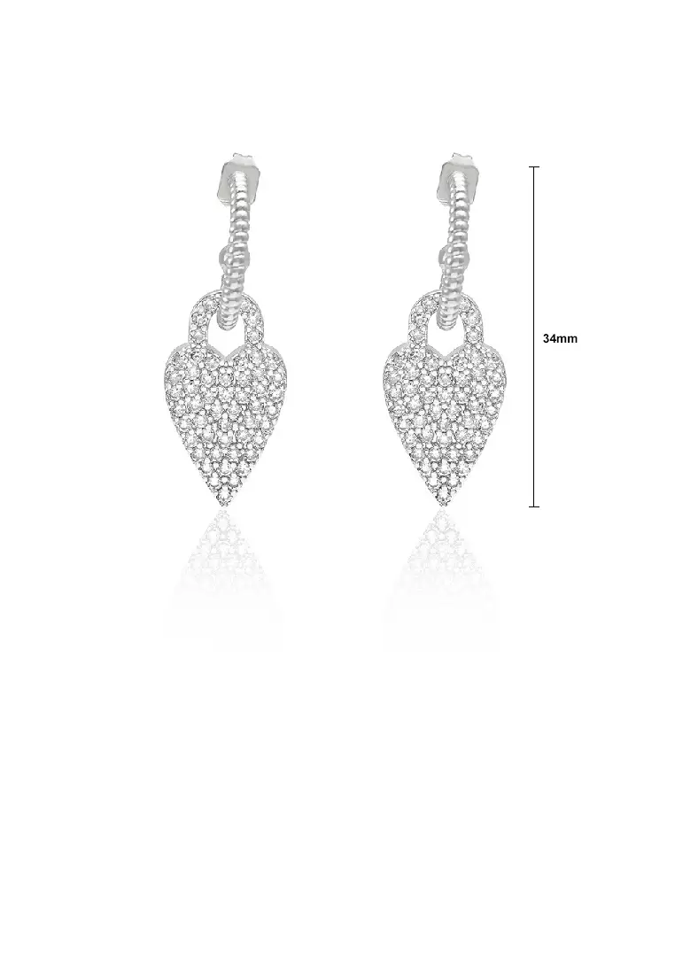 Cz heart earrings online